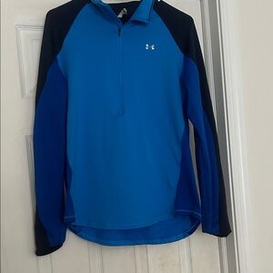 Under Armour Blue and Black Half-Zip Top